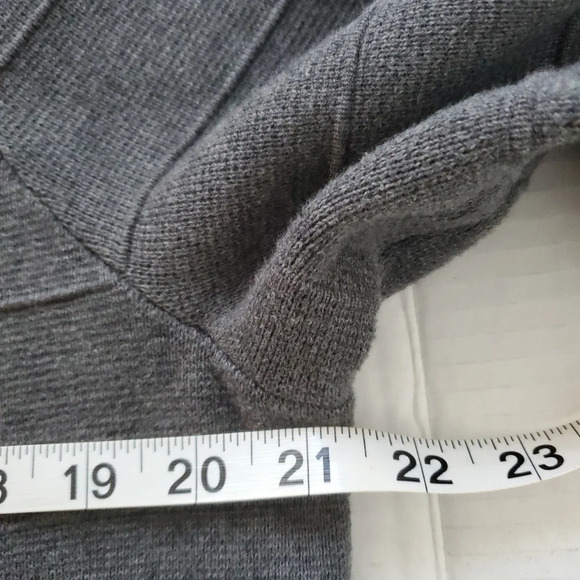 Talbots Womens Open Front Cardigan Size M Medium Gray Long Sleeve 100% C… - Picture 5 of 11